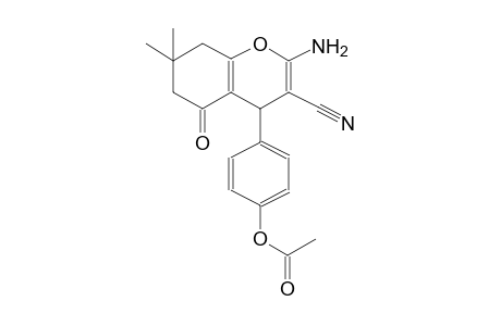 4H-1-benzopyran-3-carbonitrile, 4-[4-(acetyloxy)phenyl]-2-amino-5,6,7,8-tetrahydro-7,7-dimethyl-5-oxo-, (4S)-