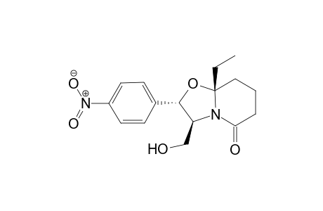 (2S,3S,8aR)-8a-ethyl-3-(hydroxymethyl)-2-(4-nitrophenyl)tetrahydro-2H-oxazolo[3,2-a]pyridin-5(3H)-one