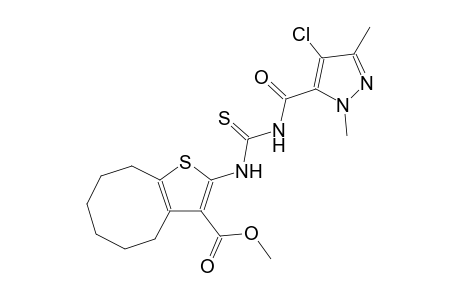 methyl 2-[({[(4-chloro-1,3-dimethyl-1H-pyrazol-5-yl)carbonyl]amino}carbothioyl)amino]-4,5,6,7,8,9-hexahydrocycloocta[b]thiophene-3-carboxylate