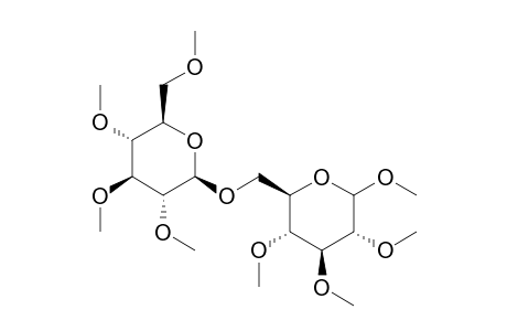 D-Glucopyranoside, methyl 2,3,4-tri-O-methyl-6-O-(2,3,4,6-tetra-O-methyl-.beta.-D-glucopyranos yl)-