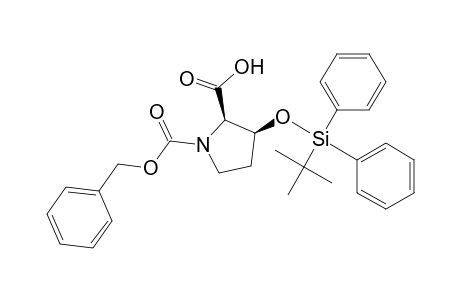 (2R,3S)-1-benzyloxycarbonyl-3-[tert-butyl(diphenyl)silyl]oxy-pyrrolidine-2-carboxylic acid