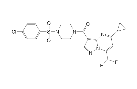 pyrazolo[1,5-a]pyrimidine, 3-[[4-[(4-chlorophenyl)sulfonyl]-1-piperazinyl]carbonyl]-5-cyclopropyl-7-(difluoromethyl)-