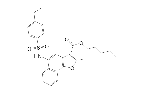 Benzo[g]benzofuran-3-carboxylic acid, 5-[[(4-ethylphenyl)sulfonyl]amino]-2-methyl-, pentyl ester