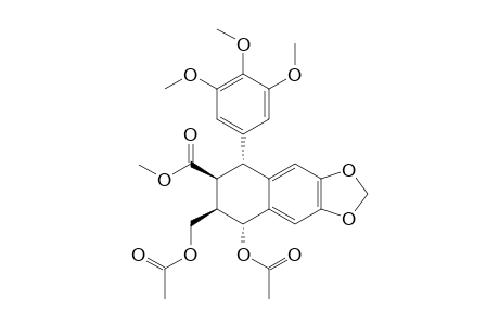 methyl (5R,6S,7R,8R)-8-acetyloxy-7-(acetyloxymethyl)-5-(3,4,5-trimethoxyphenyl)-5,6,7,8-tetrahydrobenzo[f][1,3]benzodioxole-6-carboxylate