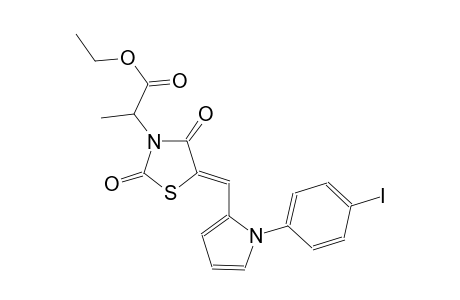 ethyl 2-((5Z)-5-{[1-(4-iodophenyl)-1H-pyrrol-2-yl]methylene}-2,4-dioxo-1,3-thiazolidin-3-yl)propanoate