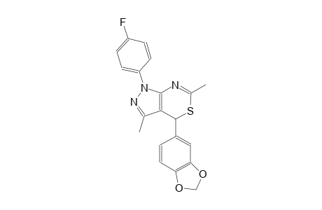 pyrazolo[3,4-d][1,3]thiazine, 4-(1,3-benzodioxol-5-yl)-1-(4-fluorophenyl)-1,4-dihydro-3,6-dimethyl-