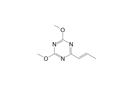(E)-2-(1'-Propenyl)-4,6-dimethoxy-1,3,5-triazine