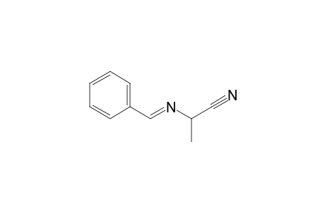 2-{[(E)-phenylmethylidene]amino}propanenitrile