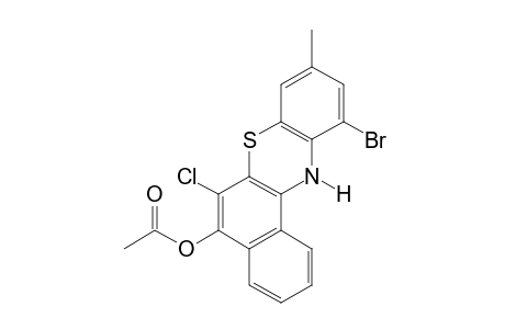 11-BROMO-6-CHLORO-9-METHYL-12H-BENZO[a]PHENOTHIAZIN-5-OL, ACETATE (ESTER)