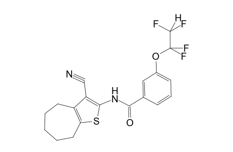 N-(3-Cyano-5,6,7,8-tetrahydro-4H-cyclohepta[b]thien-2-yl)-3-(1,1,2,2-tetrafluoroethoxy)benzamide
