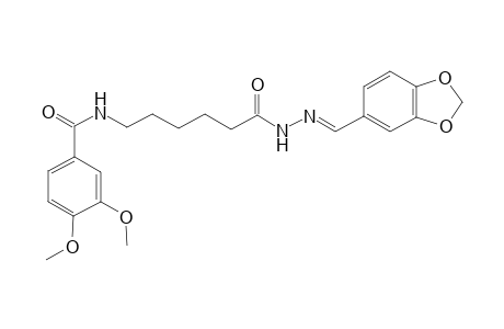 N-[6-keto-6-[(N'E)-N'-piperonylidenehydrazino]hexyl]-3,4-dimethoxy-benzamide