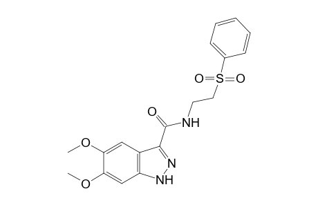 5,6-dimethoxy-N-[2-(phenylsulfonyl)ethyl]-1H-indazole-3-carboxamide