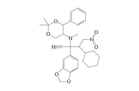 N-(2,2-dimethyl-4-phenyl-1,3-dioxan-5-yl)-N-methyl-N-(1-piperonyl-1-cyano-2-cyclohexyl-3-nitropropanamine