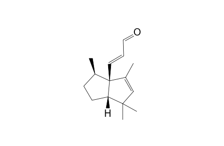 [(1R-(1.alpha.,3a.alpha.,6aS*)]-(+-)-1,2,3,3a,4,6a-hexahydro-1,4,4,6b-tetramethy-6a-[(Z)-2-formylethenyl]pentalene