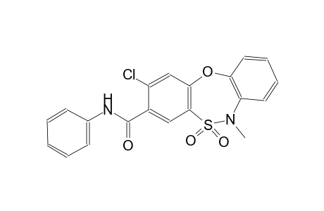 6H-dibenzo[b,f][1,4,5]oxathiazepine-3-carboxamide, 2-chloro-6-methyl-N-phenyl-, 5,5-dioxide