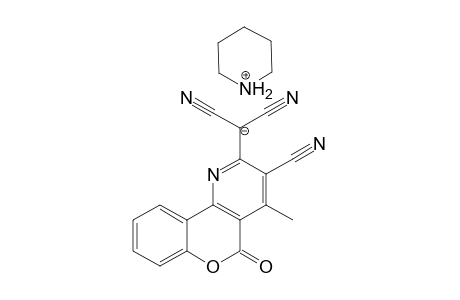 Piperidinium Dicyano(3-cyano-4-methyl-5-oxo-5H-[1]benzopyrano[4,3-b]pyridin-2-yl)methanide