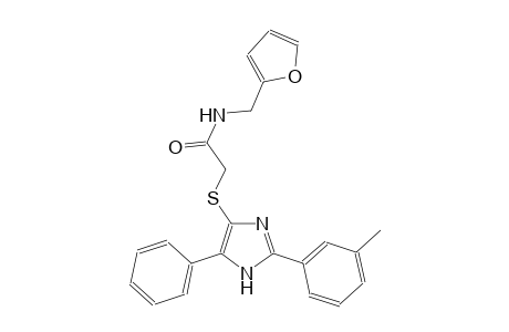 acetamide, N-(2-furanylmethyl)-2-[[2-(3-methylphenyl)-5-phenyl-1H-imidazol-4-yl]thio]-