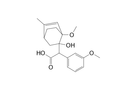 (1-Methoxy-2-hydroxy-5-methylbicyclo[2.2.2]oct-5-en-2-yl)-m-methoxyphenylacetic acid