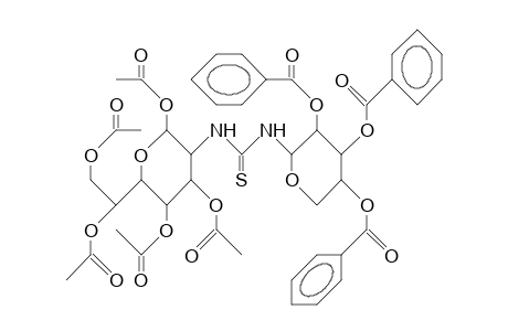 N-(1,3,4,6,7-Penta-O-acetyl-2-deoxy-A-D-glycero-L-gluco-heptopy-2-yl )-N'-(2,3,4-tri-O-benzoyl-B-D-ribo-py)-thiourea