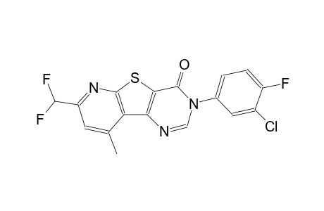 3-(3-chloro-4-fluorophenyl)-7-(difluoromethyl)-9-methylpyrido[3',2':4,5]thieno[3,2-d]pyrimidin-4(3H)-one