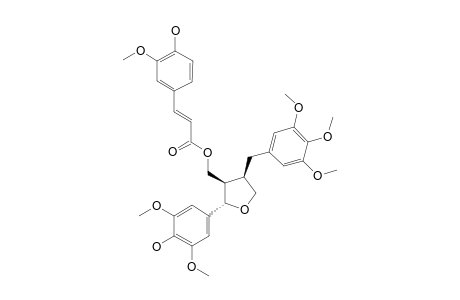 LINDERUCA-A;(+)-9'-O-(E)-FERULOYL-4,5,5'-TRIMETHOXY-LARICIRESINOL