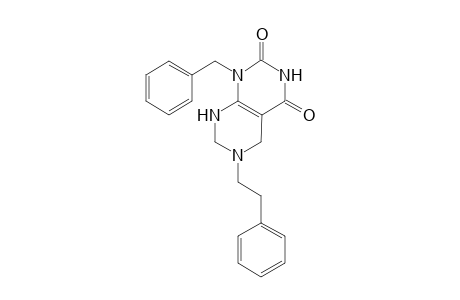 Pyrimido[4,5-d]pyrimidine-2,4(1H,3H)-dione, 5,6,7,8-tetrahydro-6-(2-phenylethyl)-1-(phenylmethyl)-
