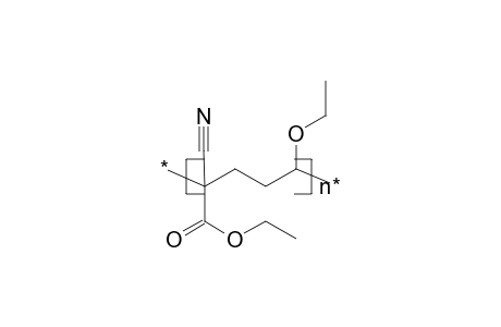 Poly(alpha-cyanoethylacrylate-alt-vinyl ethyl ether)
