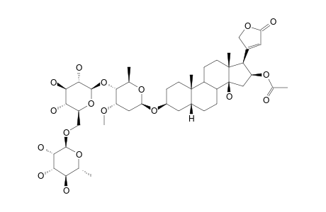 OLEANDRIGENIN-3-O-[ALPHA-L-RHAMNOPYRANOSYL-(1->6)-BETA-D-GLUCOPYRANOSYL-(1->4)-BETA-D-CYMAROPYRANOSIDE]