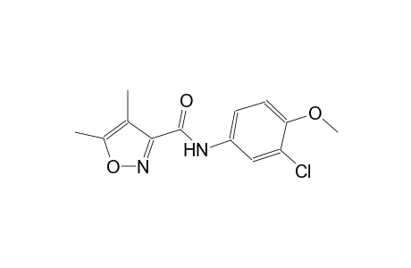 N-(3-chloro-4-methoxyphenyl)-4,5-dimethyl-3-isoxazolecarboxamide