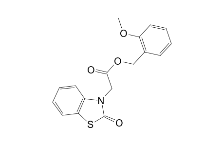 1,3-Benzothiazole-3-acetic acid, 2,3-dihydro-2-oxo-, (2-methoxyphenyl)methyl ester