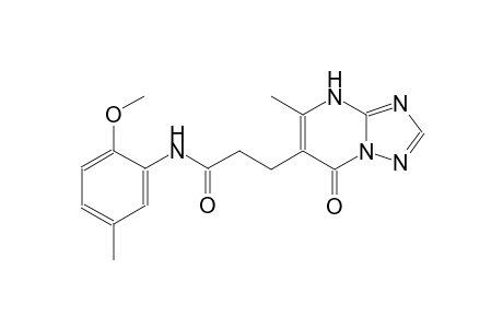 [1,2,4]triazolo[1,5-a]pyrimidine-6-propanamide, 4,7-dihydro-N-(2-methoxy-5-methylphenyl)-5-methyl-7-oxo-