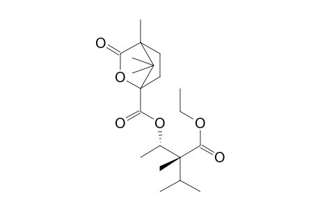 (2R,3S)-3-Camphanoyloxy-2-isopropyl-2-methylbutyric acid ethyl ester
