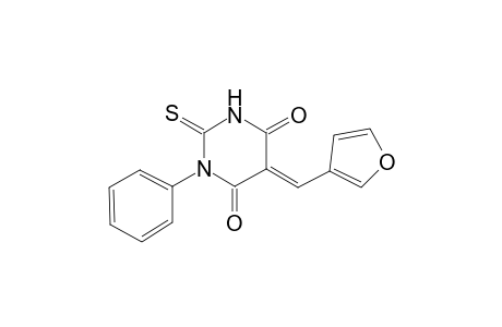 (5E)-5-(3-Furylmethylene)-1-phenyl-2-thioxodihydro-4,6(1H,5H)-pyrimidinedione