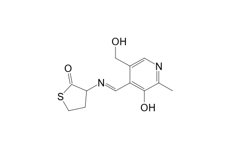 2(3H)-Thiophenone, dihydro-3-[[[3-hydroxy-5-(hydroxymethyl)-2-methyl-4-pyridinyl]methylene]amino]-, (E)-(.+-.)-