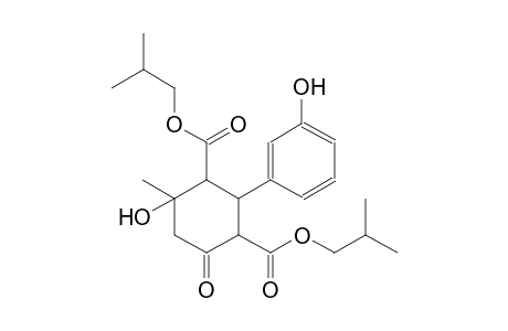 diisobutyl 4-hydroxy-2-(3-hydroxyphenyl)-4-methyl-6-oxo-1,3-cyclohexanedicarboxylate