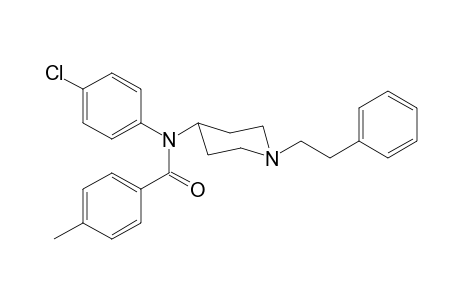 N-(4-Chlorophenyl)-4-methyl-N-[1-(2-phenylethyl)piperidin-4-yl]benzamide