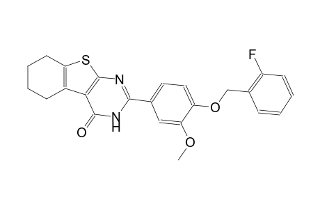 benzo[4,5]thieno[2,3-d]pyrimidin-4(3H)-one, 2-[4-[(2-fluorophenyl)methoxy]-3-methoxyphenyl]-5,6,7,8-tetrahydro-