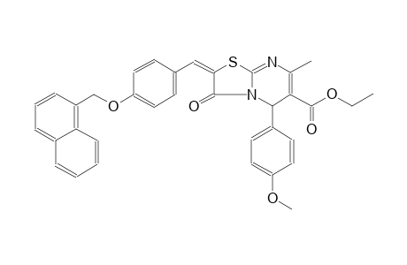 ethyl (2E)-5-(4-methoxyphenyl)-7-methyl-2-[4-(1-naphthylmethoxy)benzylidene]-3-oxo-2,3-dihydro-5H-[1,3]thiazolo[3,2-a]pyrimidine-6-carboxylate