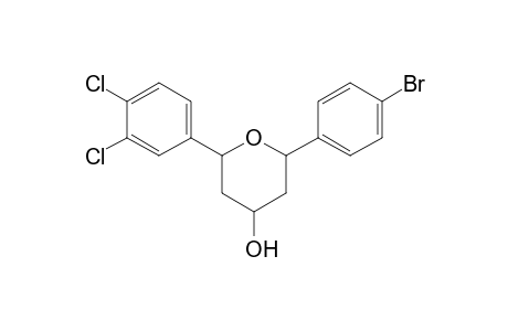 2-(4-Bromophenyl)-6-(3,4-dichlorophenyl)tetrahydropyran-4-ol