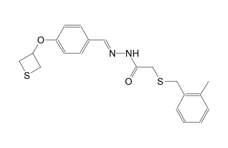 acetic acid, [[(2-methylphenyl)methyl]thio]-, 2-[(E)-[4-(3-thietanyloxy)phenyl]methylidene]hydrazide