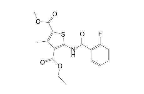 4-O-ethyl 2-O-methyl 5-[(2-fluorobenzoyl)amino]-3-methylthiophene-2,4-dicarboxylate