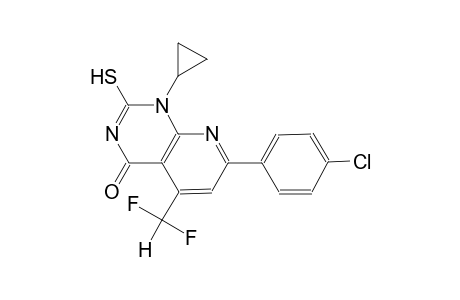 pyrido[2,3-d]pyrimidin-4(1H)-one, 7-(4-chlorophenyl)-1-cyclopropyl-5-(difluoromethyl)-2-mercapto-