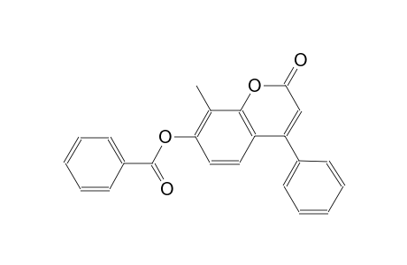 2H-1-benzopyran-2-one, 7-(benzoyloxy)-8-methyl-4-phenyl-