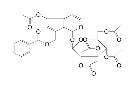 (5-(Acetyloxy)-1-[(2,3,4,6-tetra-O-acetylhexopyranosyl)oxy]-1,4a,5,7a-tetrahydrocyclopenta[c]pyran-7-yl)methyl benzoate