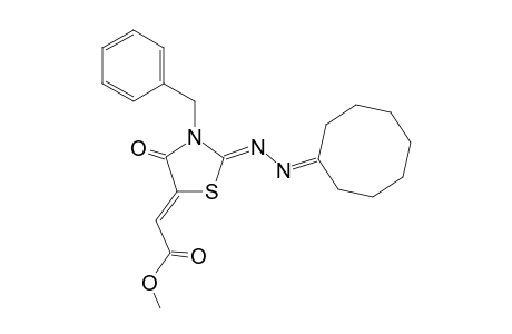 (Z)-Methyl 2-[(Z)-3-benzyl-2-(cyclooctylidenehydrazono)-4-oxothiazolidin-5-ylidene]acetate