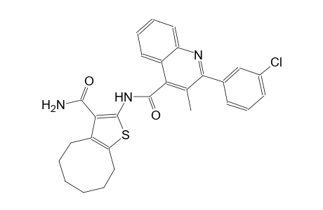 N-[3-(aminocarbonyl)-4,5,6,7,8,9-hexahydrocycloocta[b]thien-2-yl]-2-(3-chlorophenyl)-3-methyl-4-quinolinecarboxamide