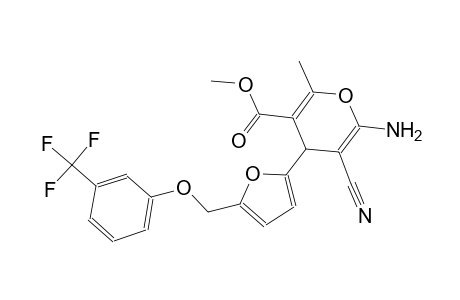 methyl 6-amino-5-cyano-2-methyl-4-(5-{[3-(trifluoromethyl)phenoxy]methyl}-2-furyl)-4H-pyran-3-carboxylate