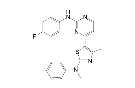{4-[2-(Phenyl-(methyl)-amino)-4-methyl-thiazol-5-yl]-pyrimidin-2-yl}-(4-fluoro-phenyl)-amine