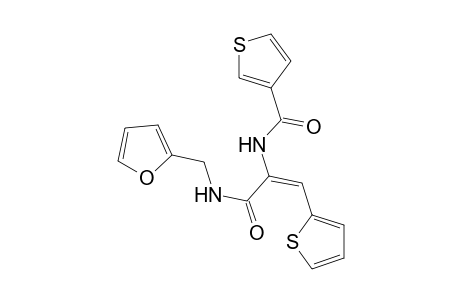 Propenamide, 2-(3-thenoylamino)-3-(2-thienyl)-N-(2-furfuryl)-