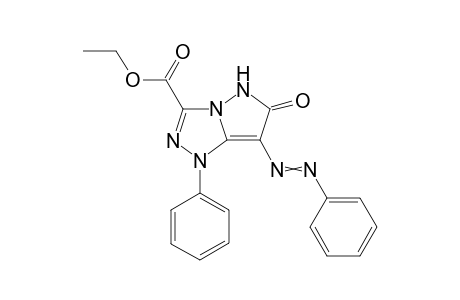 3-Ethoxycarbonyl-1-phenyl-7-phenylazo-5,6-dihydro-pyrazolo[5,1-c][1,2,4]triazol-6-one